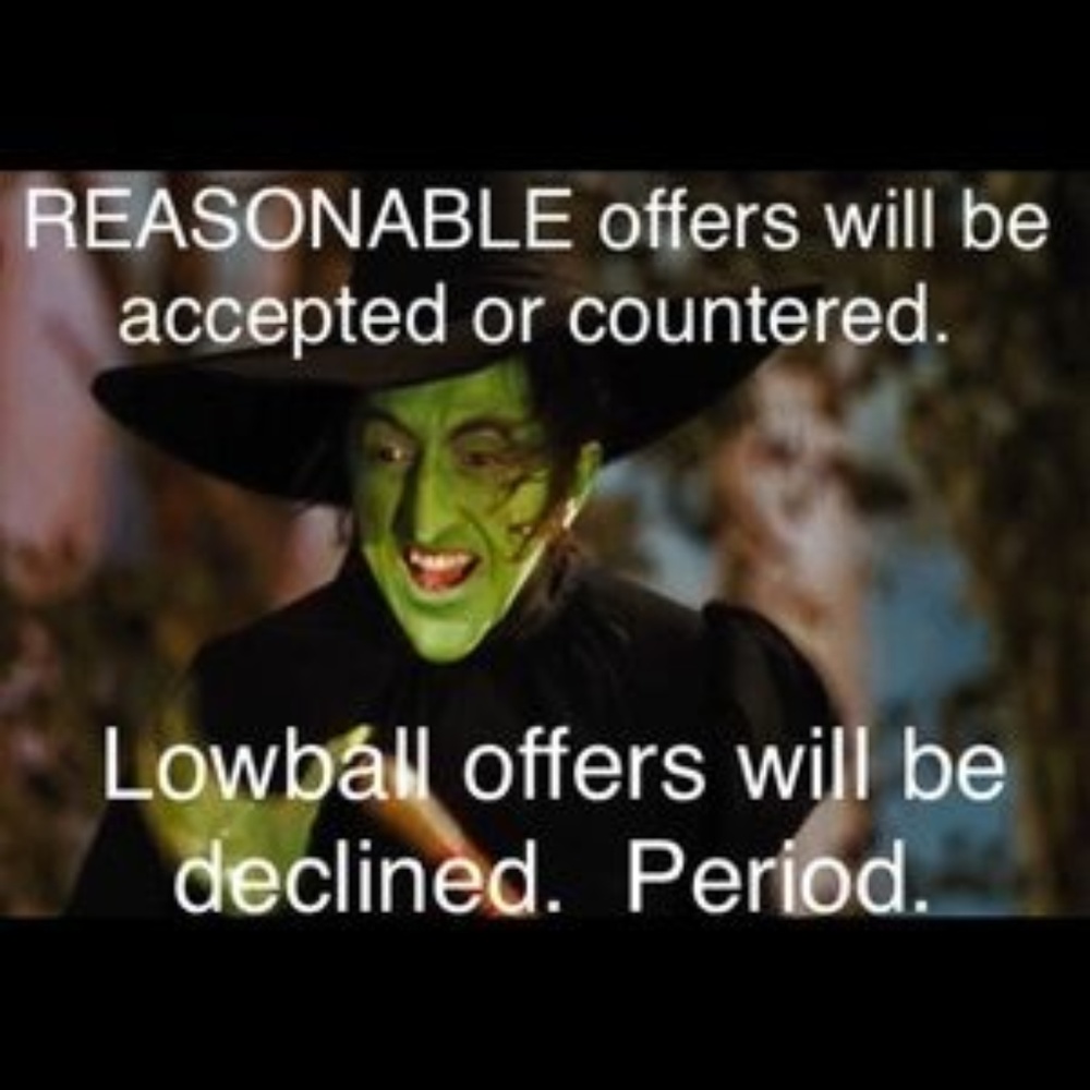 We love to negotiate, but ...